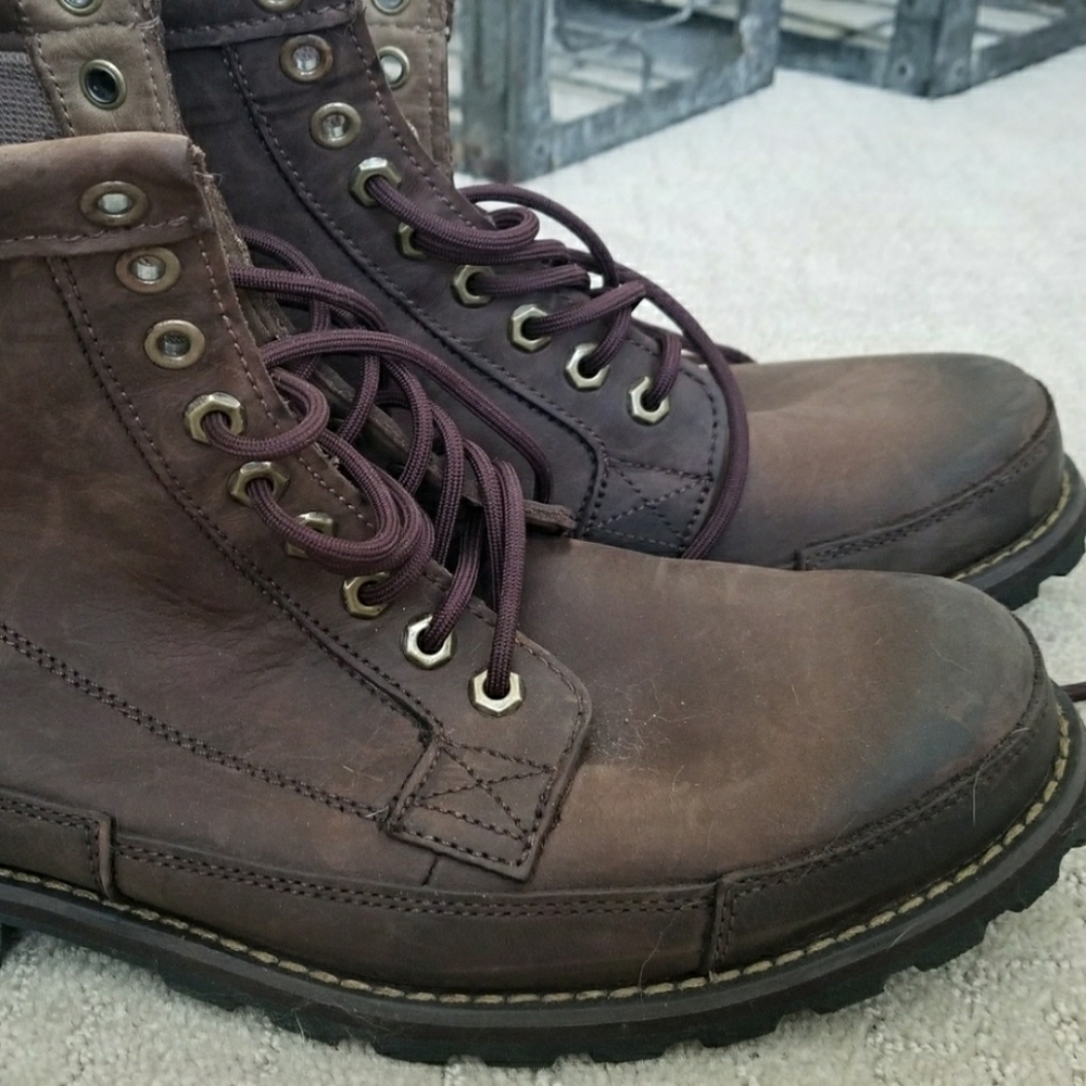 TIMBERLAND EARTHKEEPERS DARK BROWN BURNISHED BOOTS
